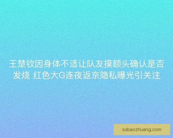 王楚钦因身体不适让队友摸额头确认是否发烧 红色大G连夜返京隐私曝光引关注
